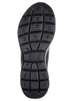 SKECHERS, sportliche Damen-Sneaker, mit Nappaleder-Bes&auml;tzen SCHWARZ